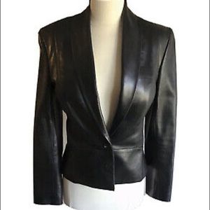 David Cardona Leather Blazer One Button
